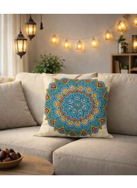 كوشن كوفر رمضان ، تصميم رمضان اورينتال ، 45*45 سم, عبوه قطعه واحده